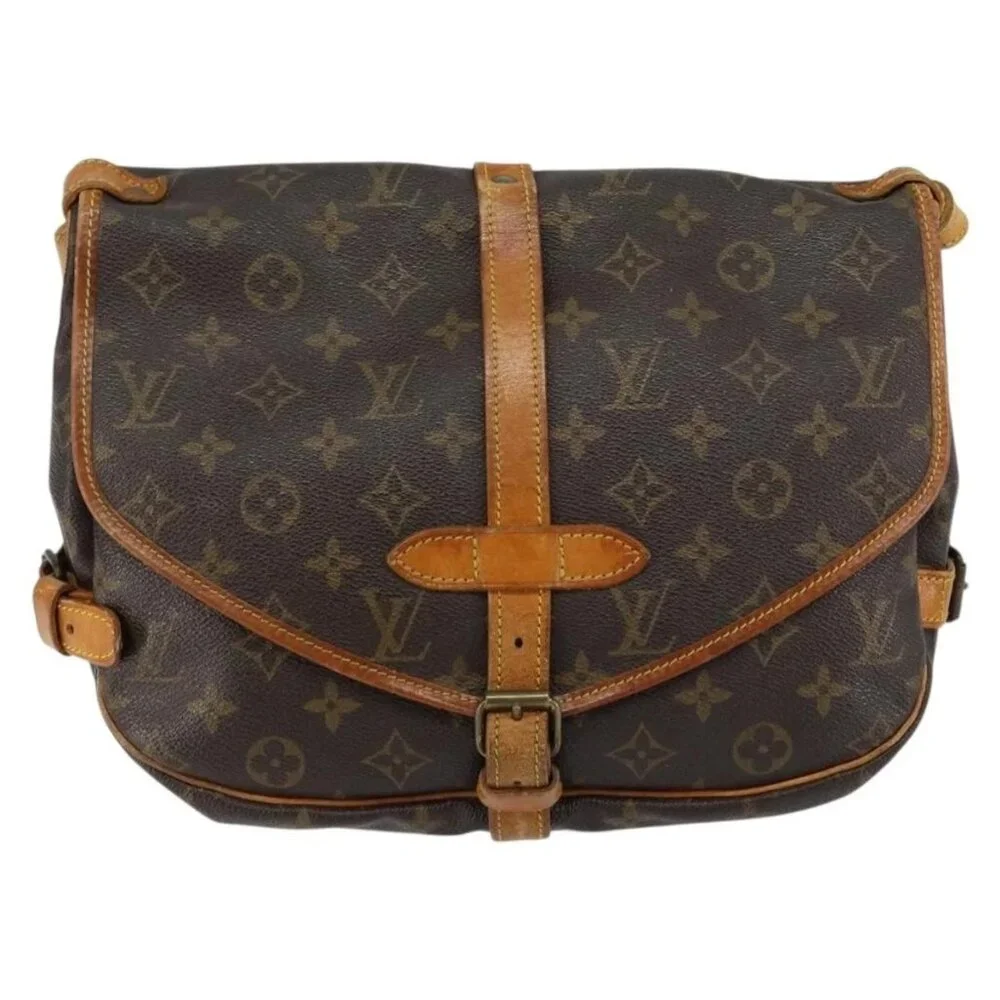 LOUIS VUITTON Monogram Saumur 30 Shoulder Bag M42256 LV Auth ka110 - Picture 2 of 16
